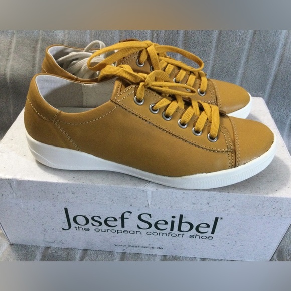 Josef Seibel Shoes - Josef Seibel Mustard Yellow Leather Sneakers EU 36 US 5 to 5.5